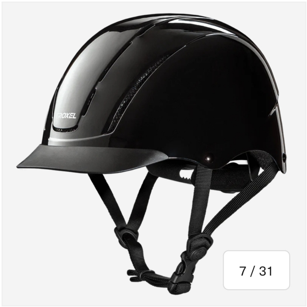 NWT Troxel Black 'Spirit' Riding Equestrian Helmet, Size M Medium, New